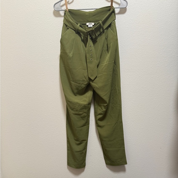 Jason Wu Olive Green Belted Men Pants 2 - Picture 1 of 3